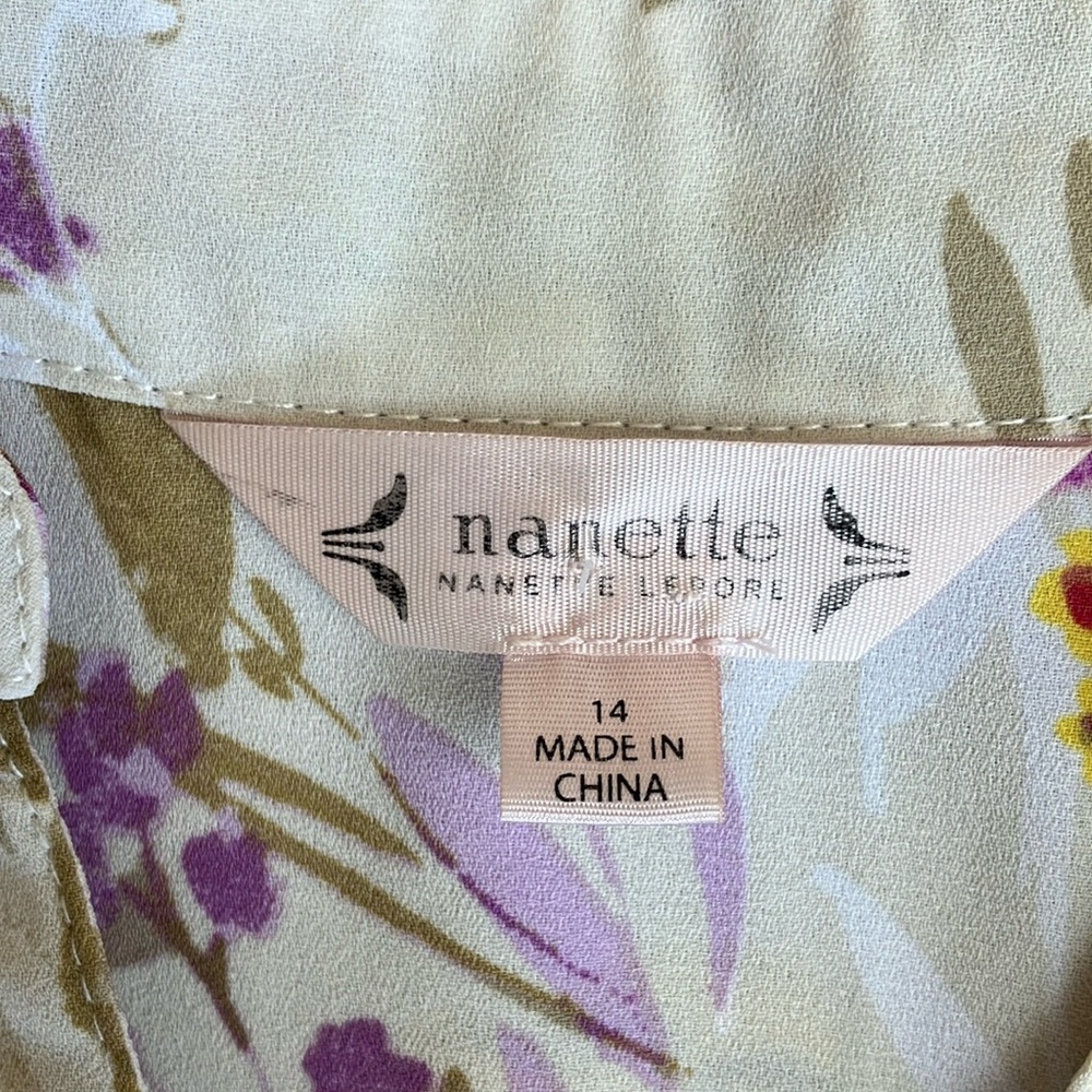 Nannette White Floral Long Sleeve Dress with Yellow & Purple Accents - Picture 2 of 10